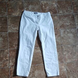 NWOT Lands End Fit 1 Classic White Denim Jeans Size 2